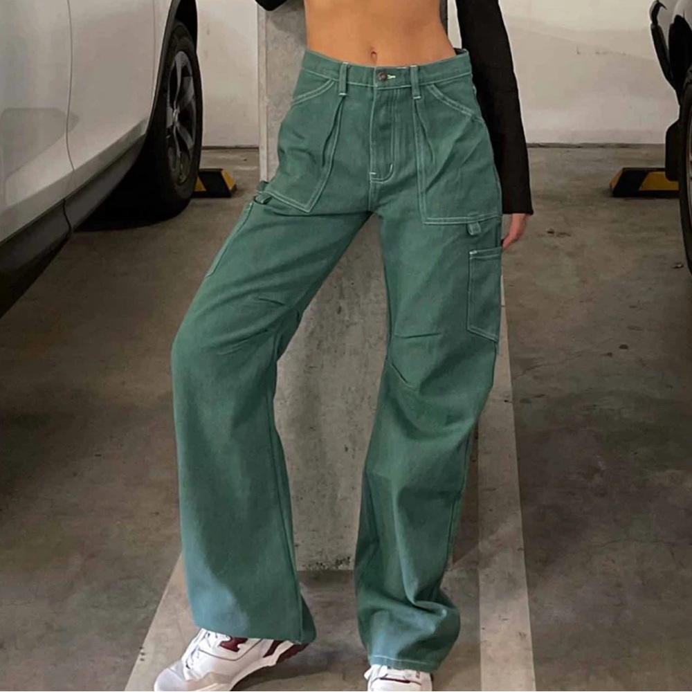Princess Polly Teal Flare & Wide Leg Jeans